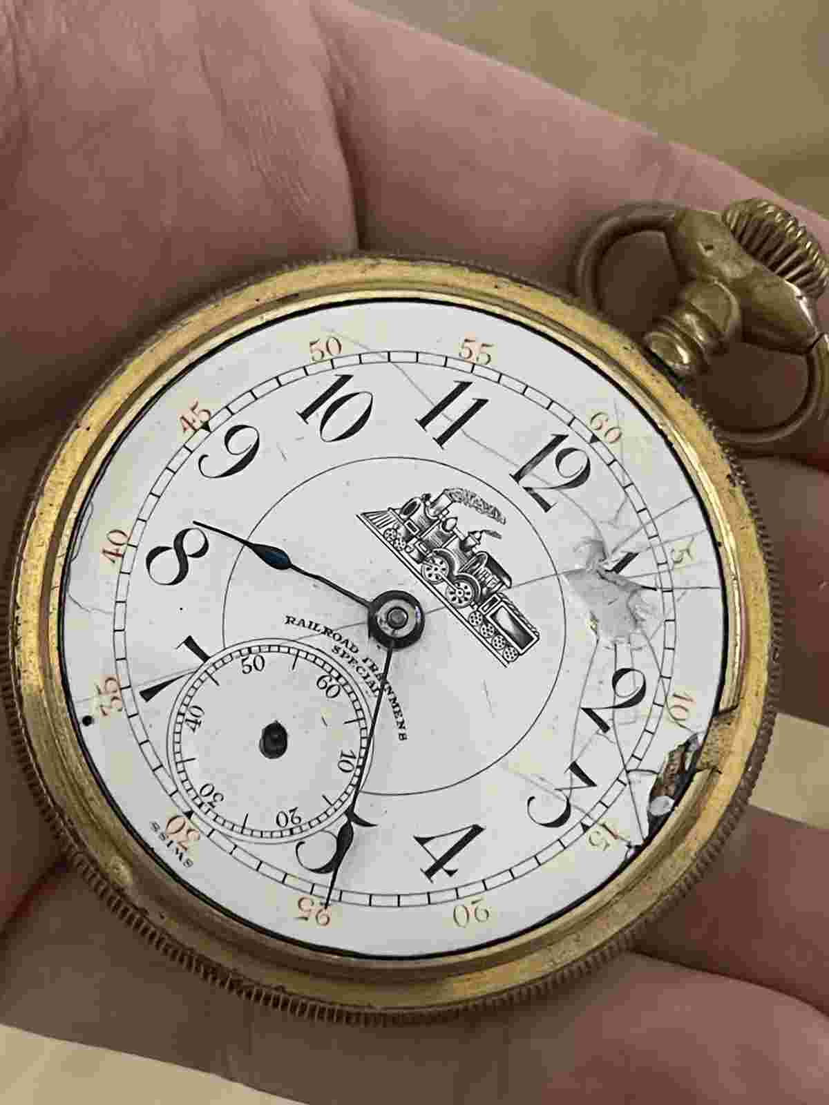 Hirsch Railroad Trainsmen's Special 17 Jewels Pocket Watch w/ Gold Fill Case