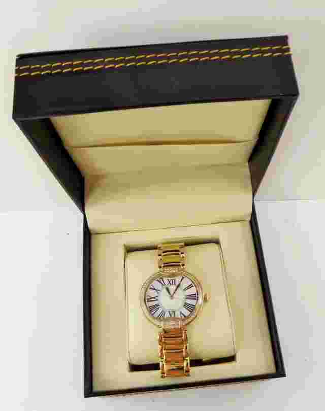 NEW / Bronzo Italia / Stainless S / Ladies / Gold Tone / Wristwatch / XTRA LINKS