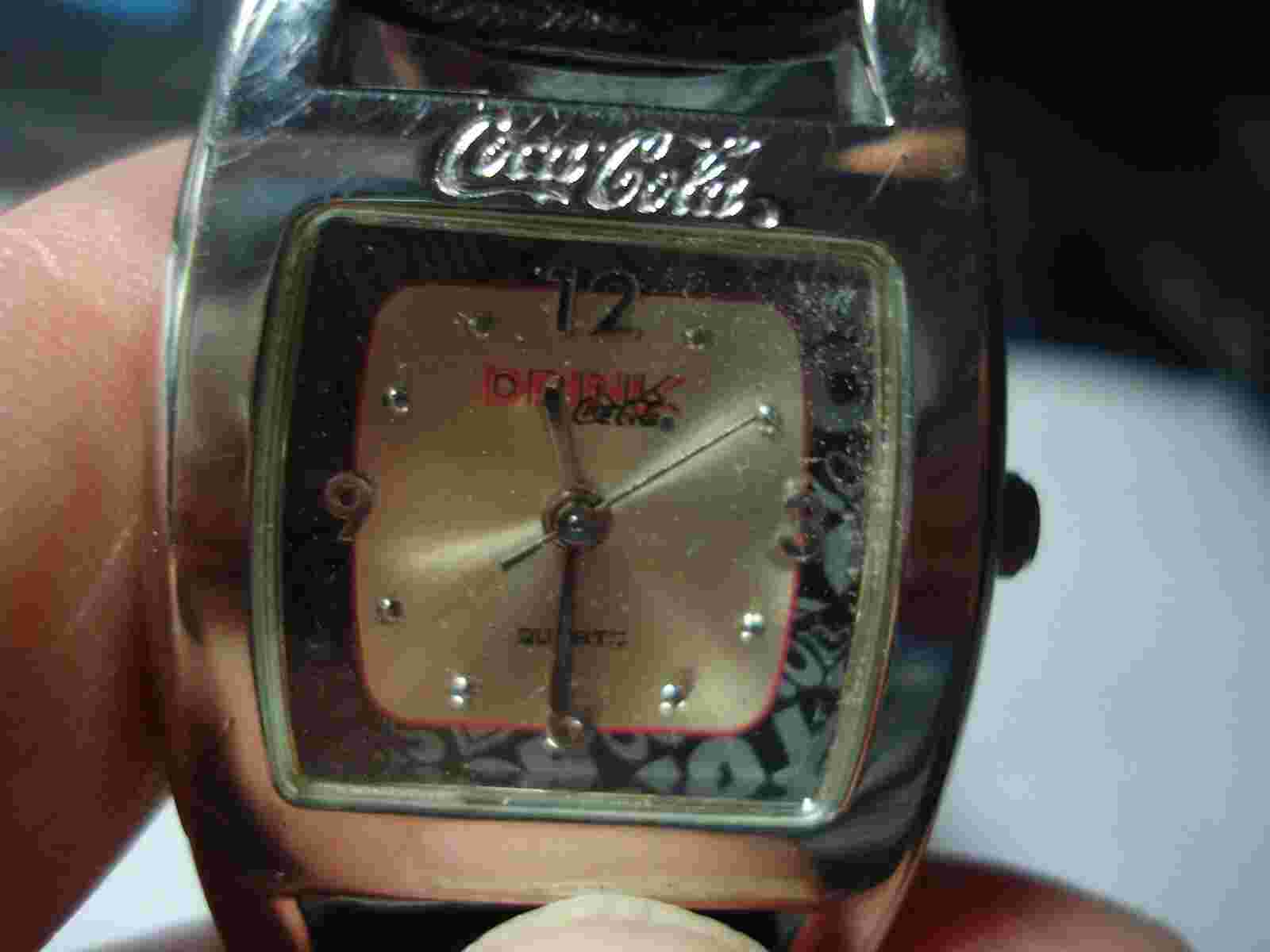 RARE VINTAGE COCA-COLA ADVERTISING "DRINK COCA-COLA" WATCH NEW BATTERY