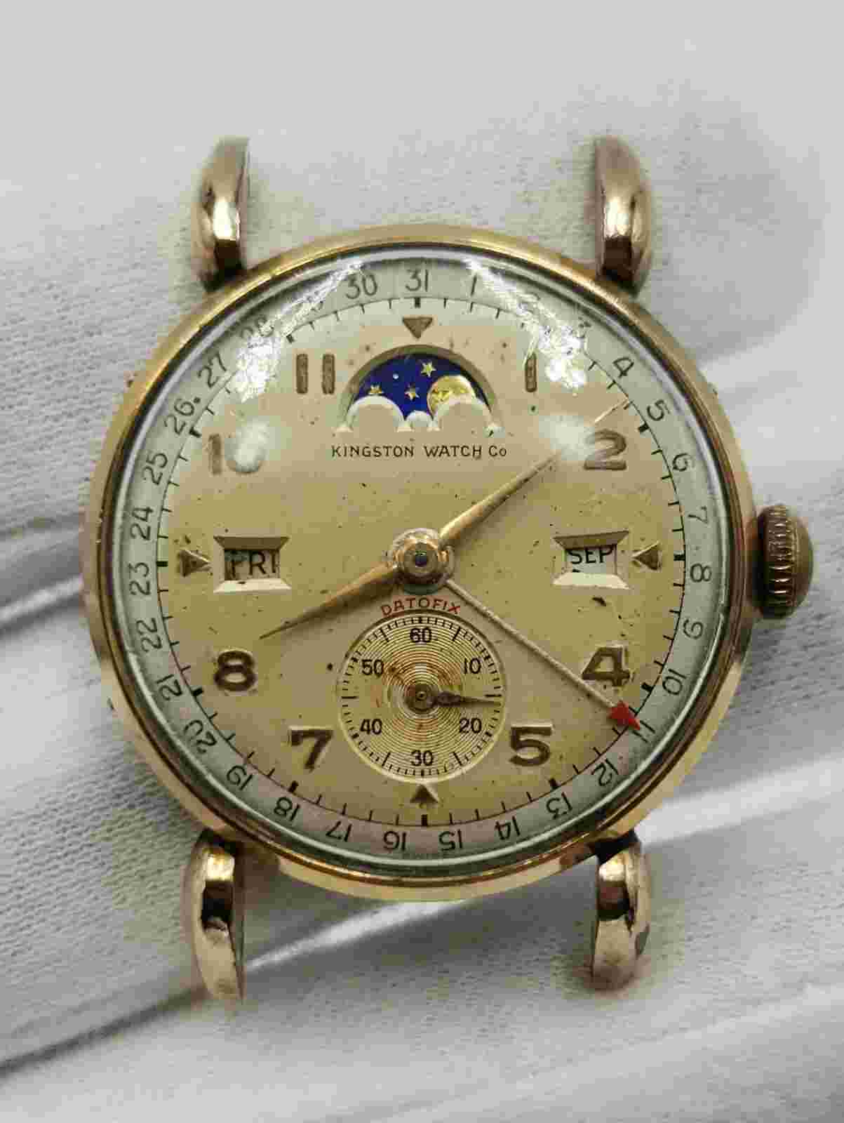 Kingston Datofix Triple Date Moonphase Mechanical Watch - FOR PARTS / REPAIR