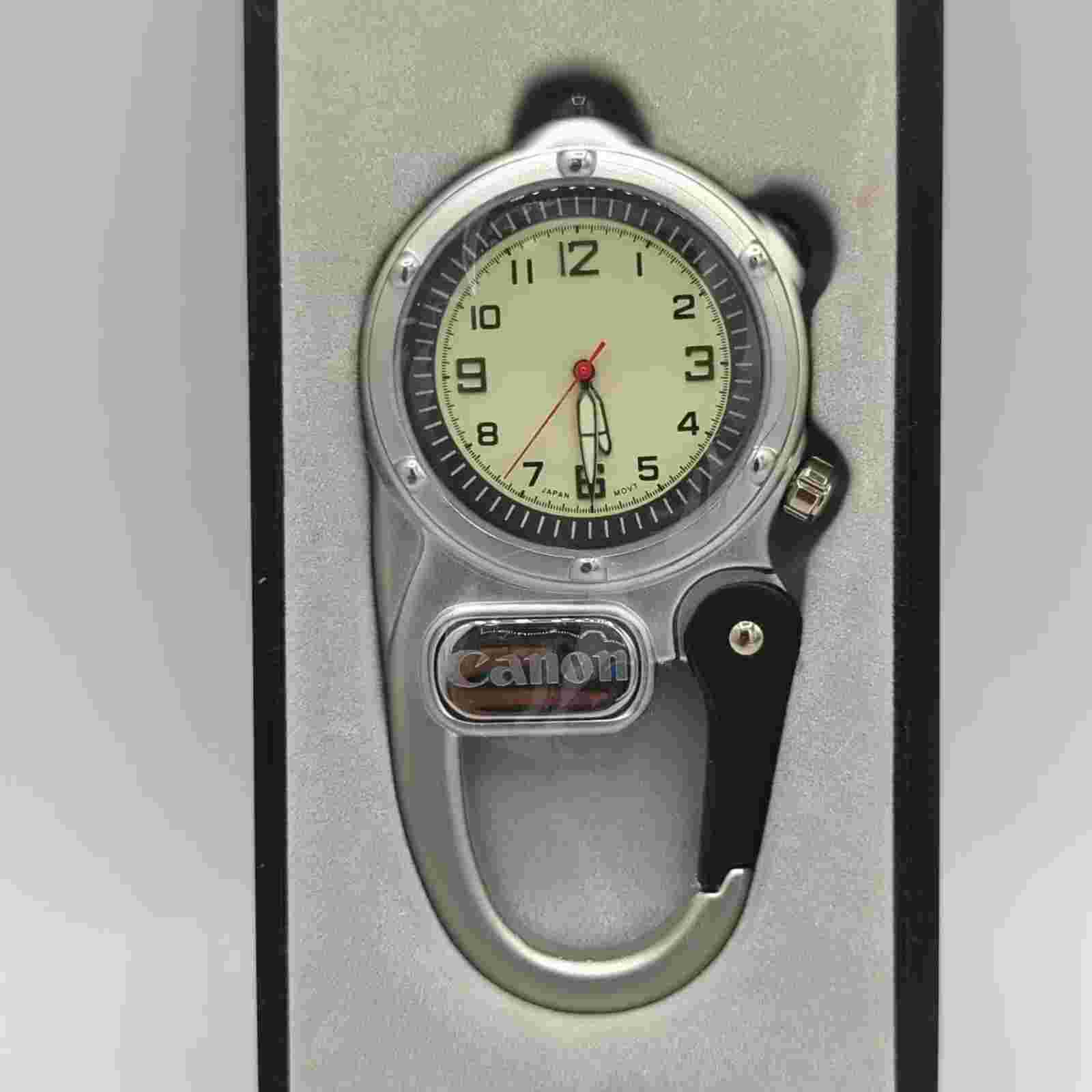 CANON Carabiner Clip On Watch Japan Movement NOS *Needs New Battery*
