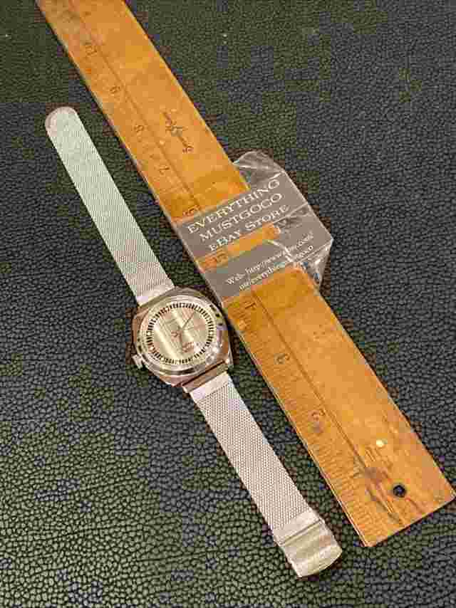 Mens Kronotron Electra Antimagnetic Auto Hong Kong Wristwatch Gemstone Markers