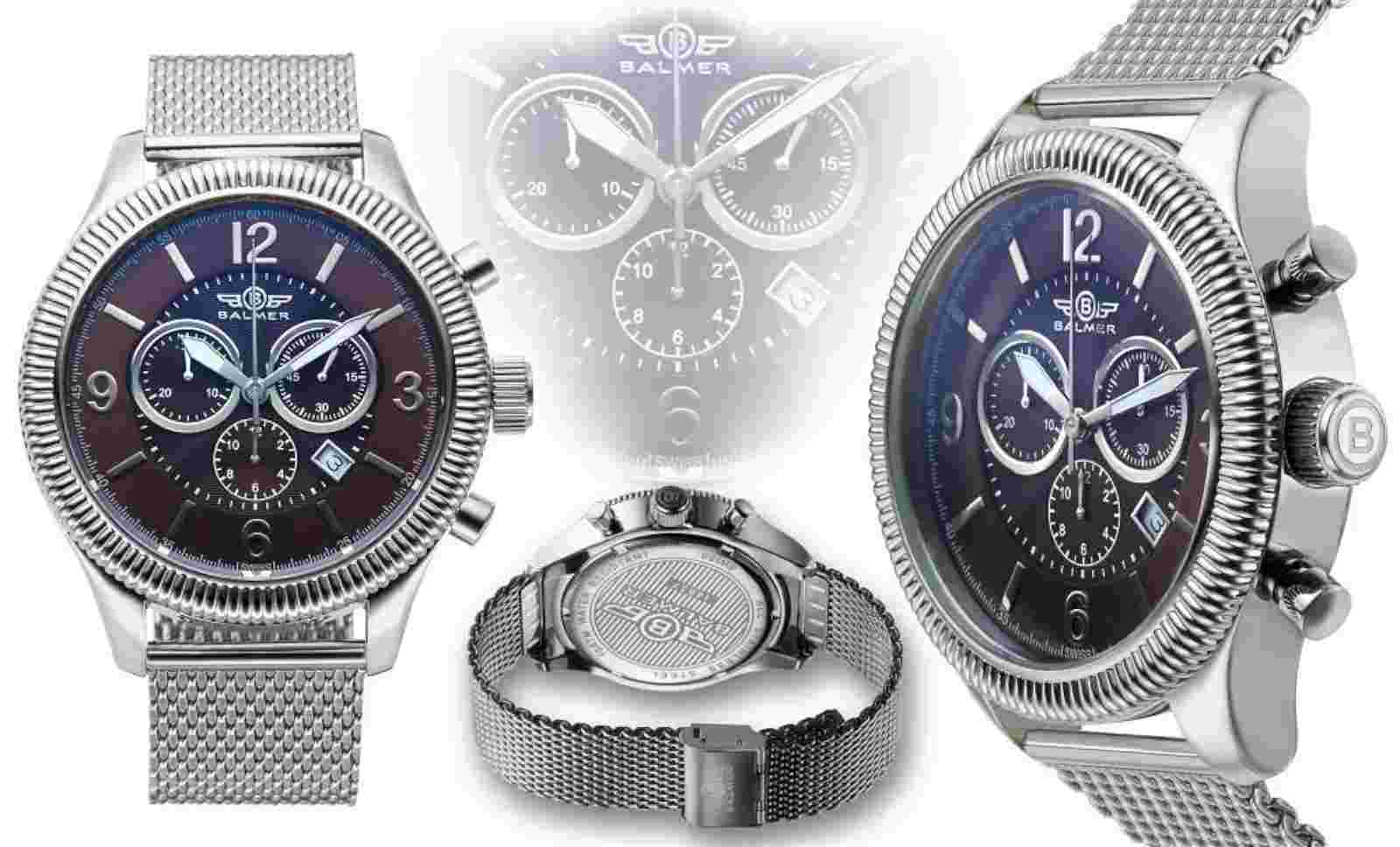 NEW Balmer 14037 Men's Swiss Chronograph Vanquish Luminious Rhonda Brown Watch