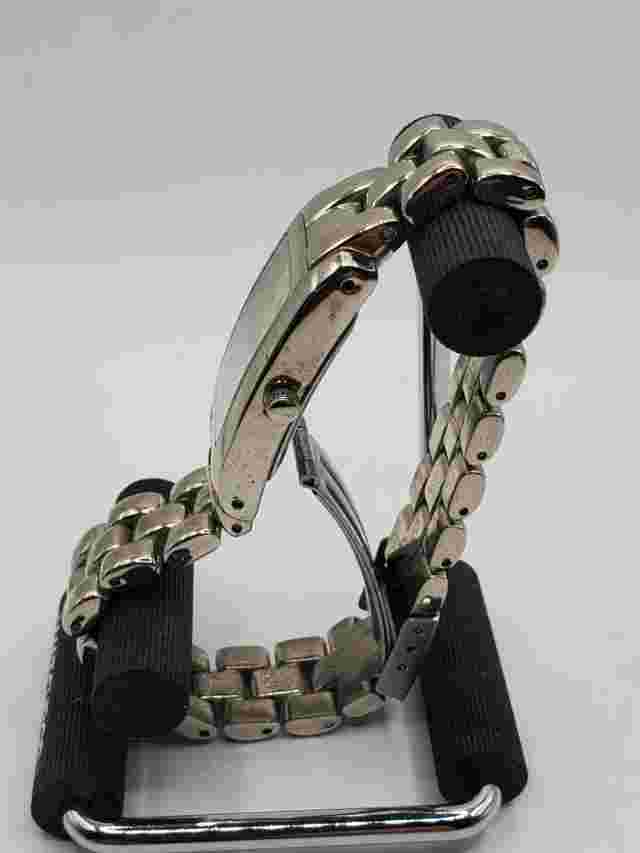 Hilton Ladies Fashion Quartz Watch 19mm Rectangle Silver Tone Bracelet Band