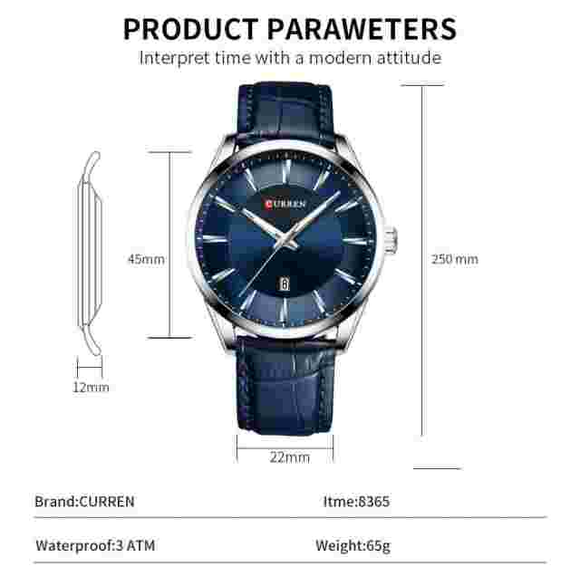 CURREN Brand Watch Men Leather Sport Wristwatch Business Male Calendar Watches