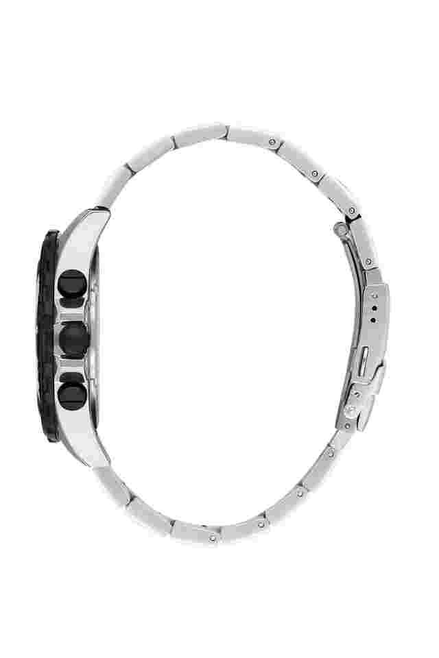 Daniel Klein 44mm Mens Watch Stainless Band 12/24H Dual-Time Date, Orange Dial