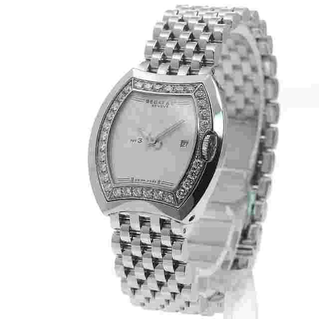 BEDAT&Co N0.3 date diamond bezel Silver Dial Quartz Ladies Watch_875296