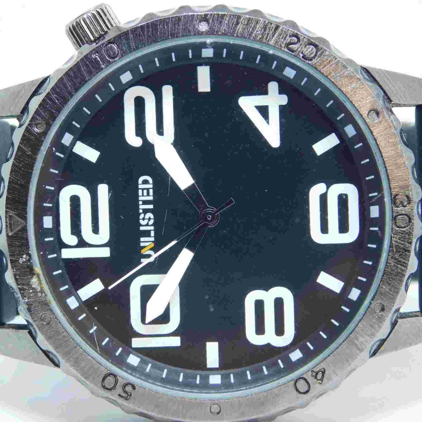Unlisted UL1299 Black Tone Quartz Analog Men's Watch New Battery