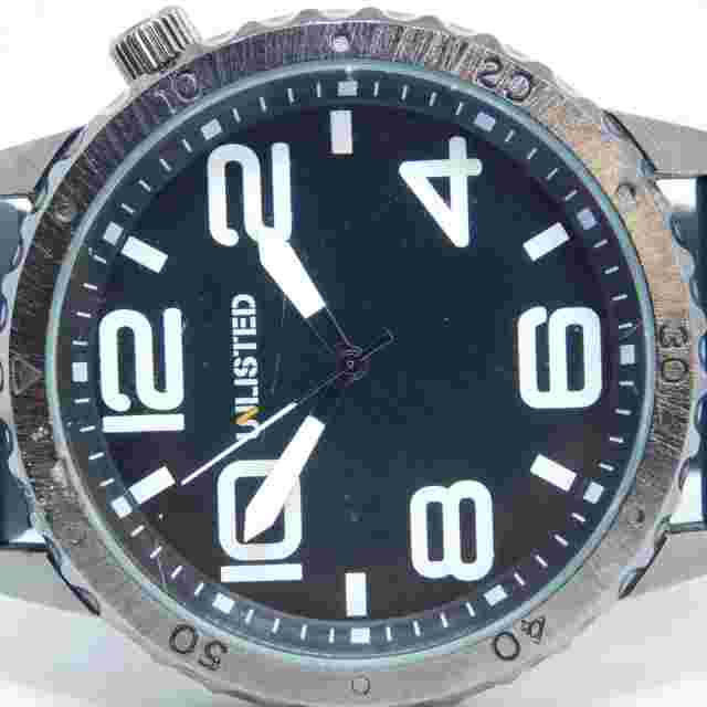 Unlisted UL1299 Black Tone Quartz Analog Men's Watch New Battery