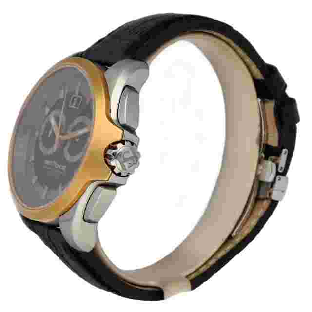 Saint Honoré 885065.6-F09 Chrono Rose Gold Steel 46 mm Leather Quartz Mens Watch