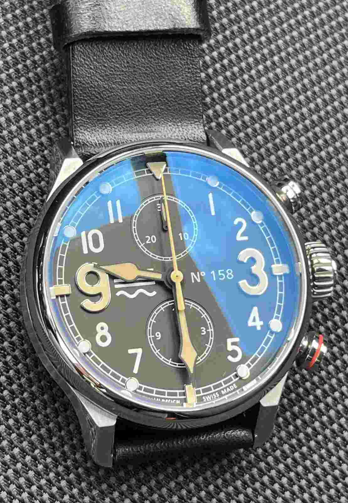 Terra Cielo Mare Sorci Verdi Chronograph Automatic Men's Watch. Black Dial 44mm.