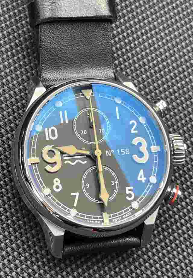 Terra Cielo Mare Sorci Verdi Chronograph Automatic Men's Watch. Black Dial 44mm.