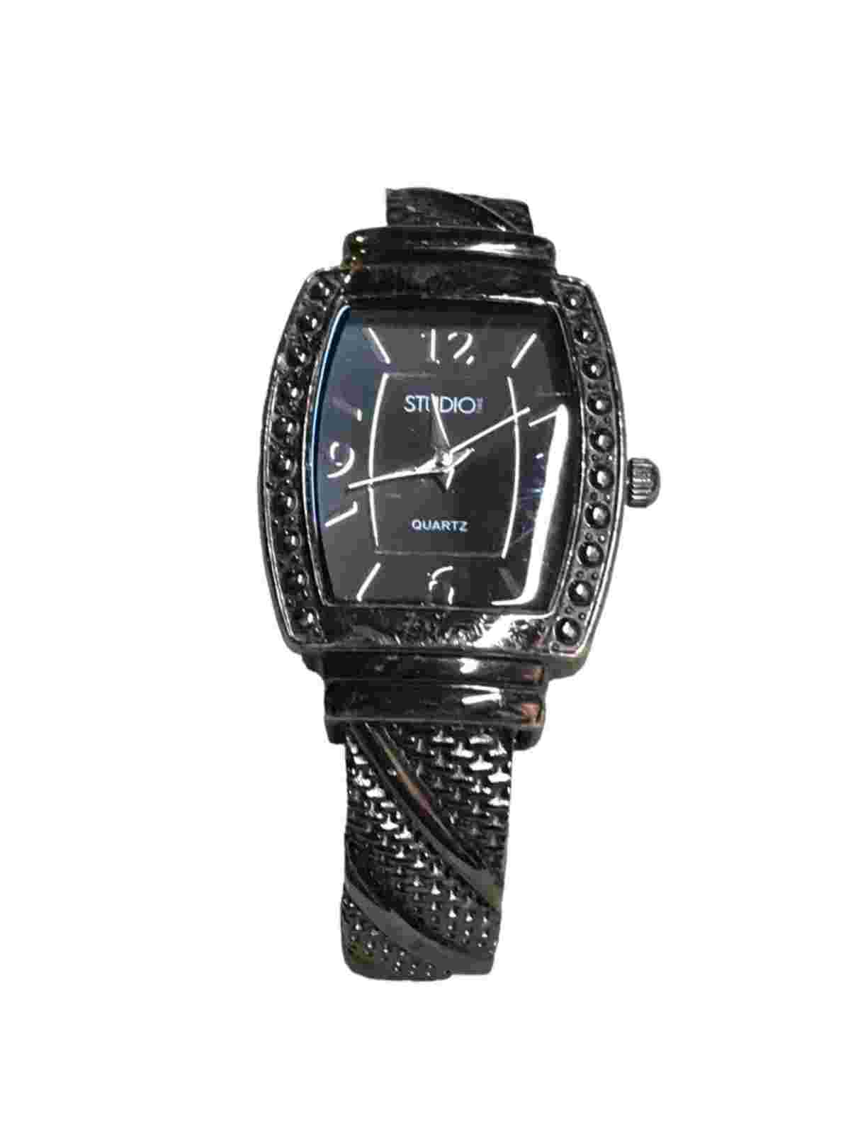 Studio Time Hinge Bangle Cuff Bracelet Watch STD3679T Quartz Fashion