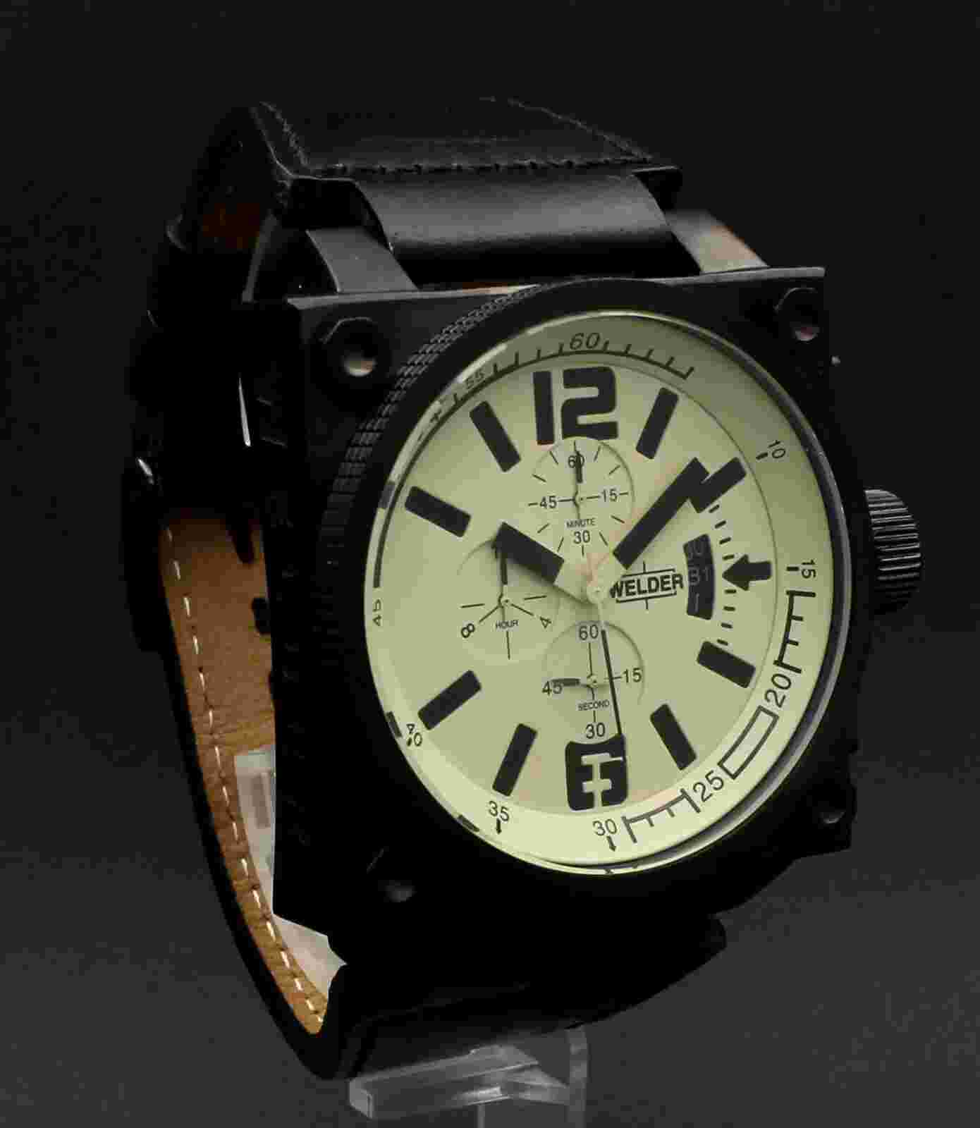 Welder K-23 Stainless Steel Black  Quartz 46mm Wrist Watch
