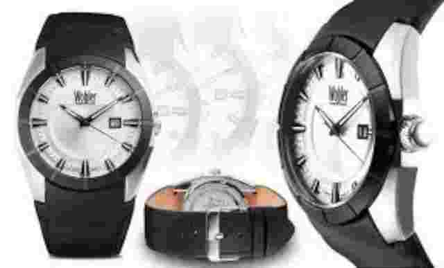 NEW Wohler 1291M Men's Swiss Made Adorno Collection Silver/Black Casual Watch