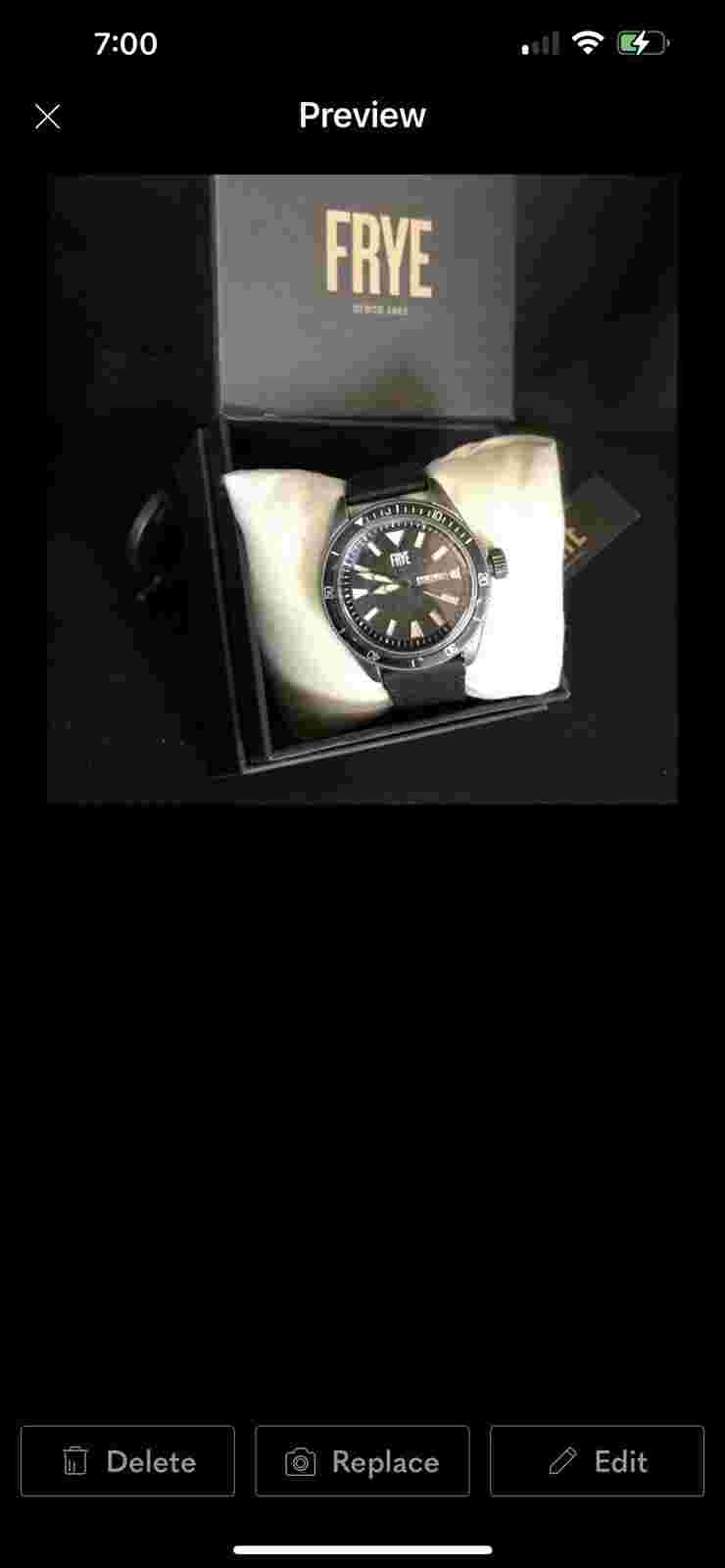 Frye💥NWT💥 Men’s Black Leather Watch