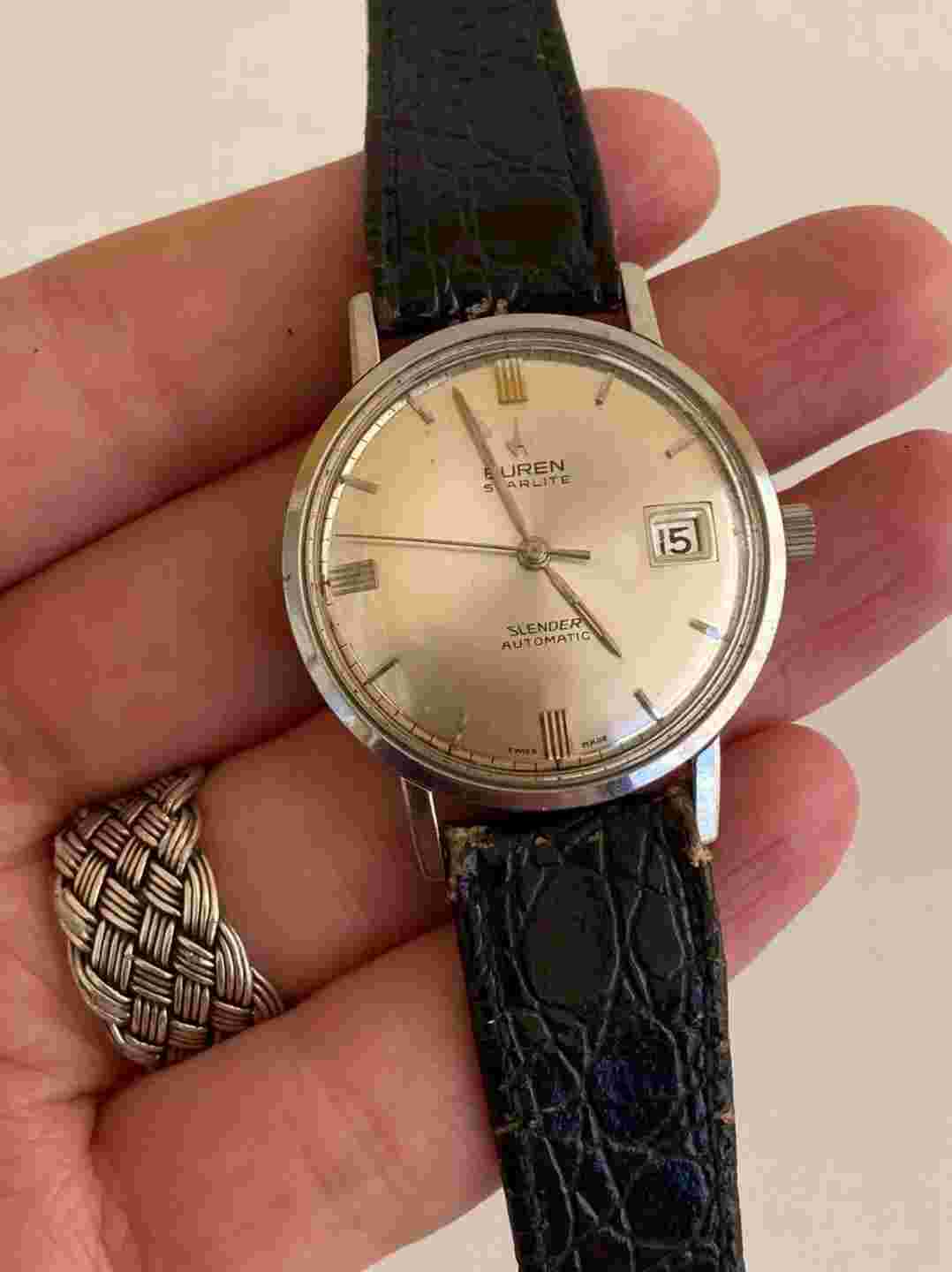 Buren Starlite Slender Vintage Automatic Wristwatch 37mm