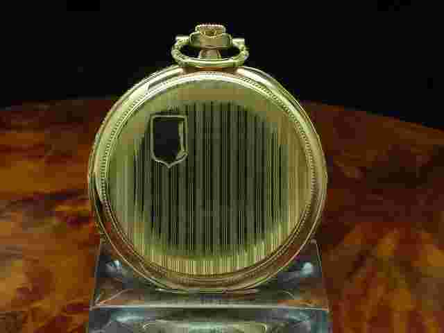 Record Gold Mantel Open Face Pocket Watch/Caliber 37.C