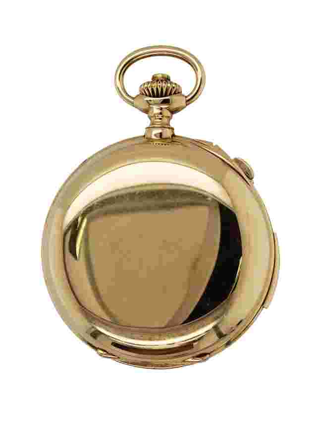 Tiffany & Co. 5 Minute Repeating Split-second Chronograph 18k YG Pocket Watch