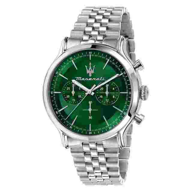 Maserati Epoca Green Dial Silver Stainless Steel Strap Men Watch R8873618033