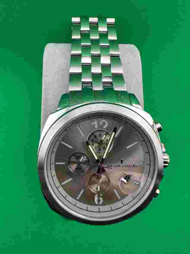 Jerome Lemars JL5559B 45mm Silver Quartz Chronograph Watch - Slightly Used