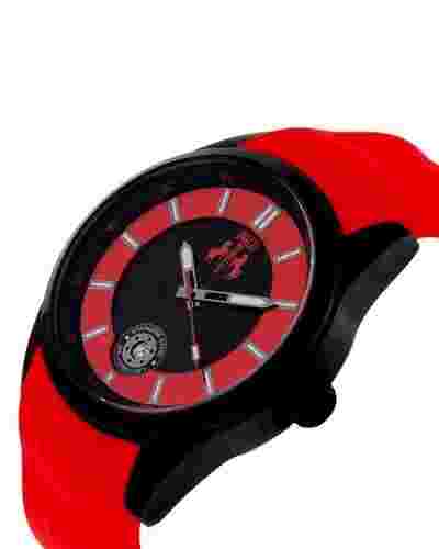 JIVAGO “RUSH” COLLECTION JV7133 UNISEX DATE WATCH  RED SILICONE BAND. BRAND NEW