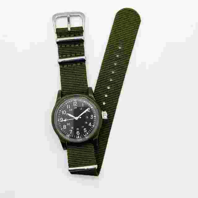 Japan Military Style Watch Seiko Movement RARE Olive Black Daiso New Japan