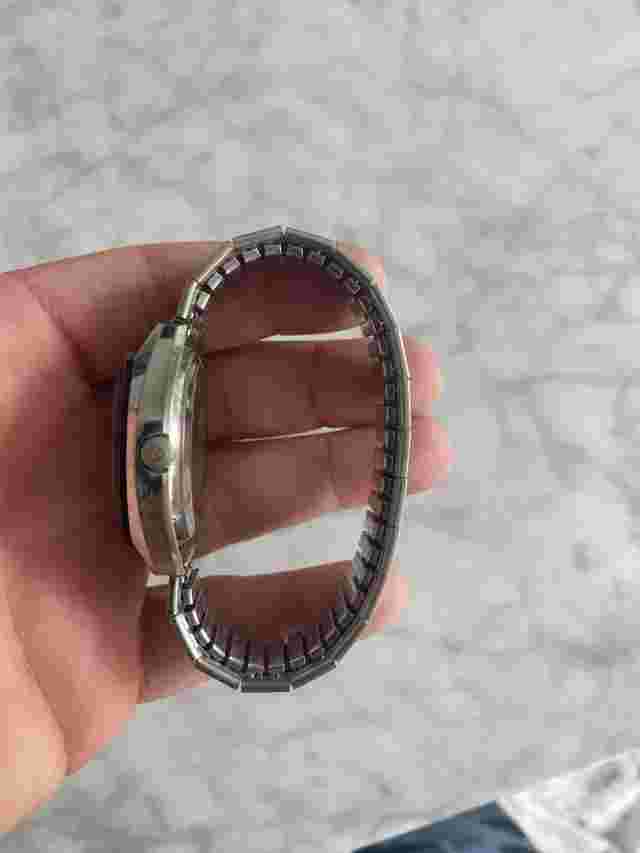 Cornavin Pentaflex Dolphin 17 Jewels Square Case Silver Dial Watch - Works