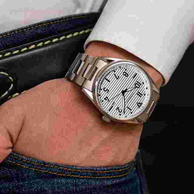 Junkers Pilot Watch 9.02.03.03.M Sapphire Glass, Corrugated Iron Look