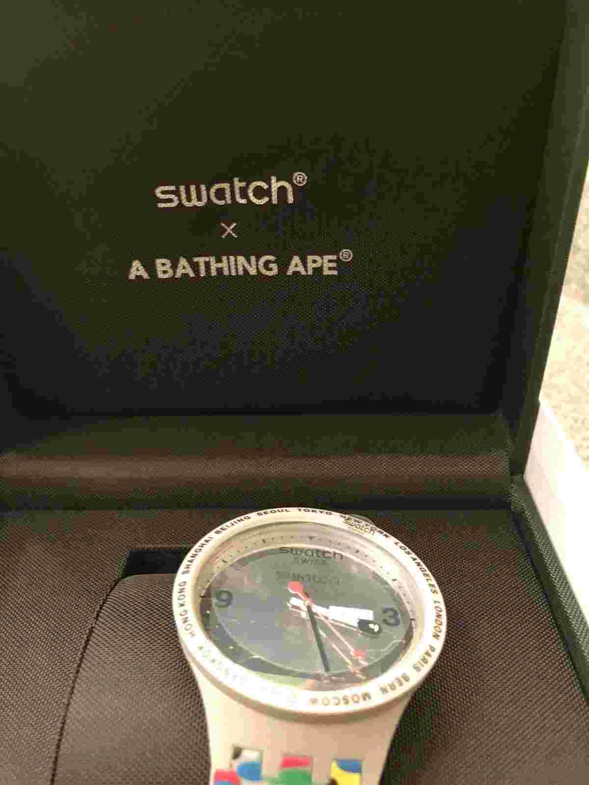 Swatch X Bape Tokyo Gray Multi Camo Watch Ltd Edition SOLD OUT New in box Grey