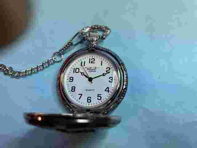 NEW Antique Mercedes "Silver" Electronic Hunting Case Pocket Watch-New bat inst.