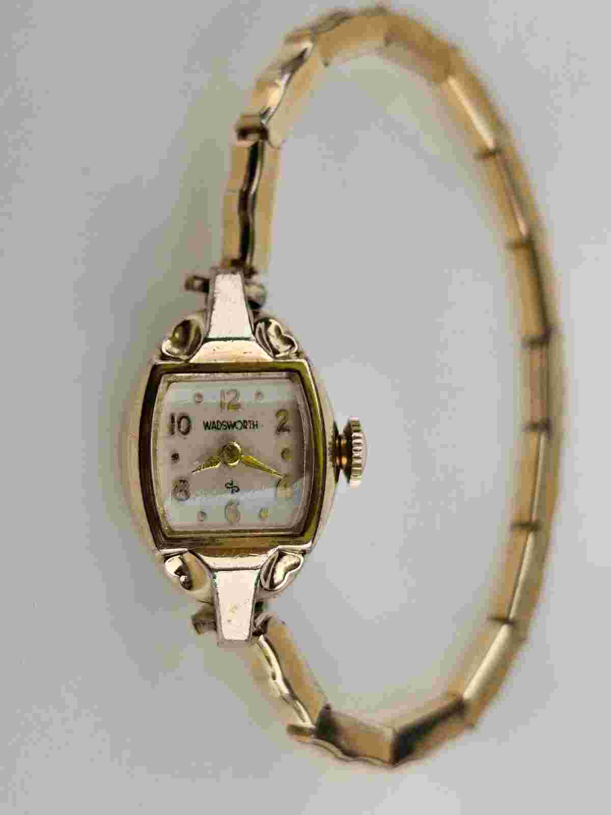 Wadsworth 17 Jewels USA Wind-Up RGP Bezel Wrist Watch Working VTG