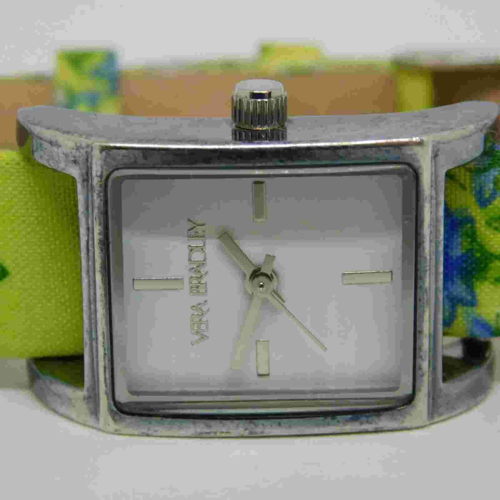 Vera Bradley Genuine Leather Backing Quartz Analog Women's Watch New Battery