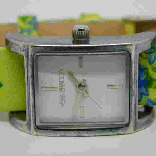 Vera Bradley Genuine Leather Backing Quartz Analog Women's Watch New Battery