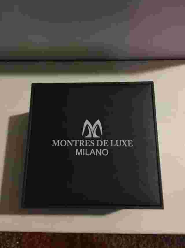 Montres De Luxe Mens GMT Estremo Black orange Tonneau Leather Watch NEW