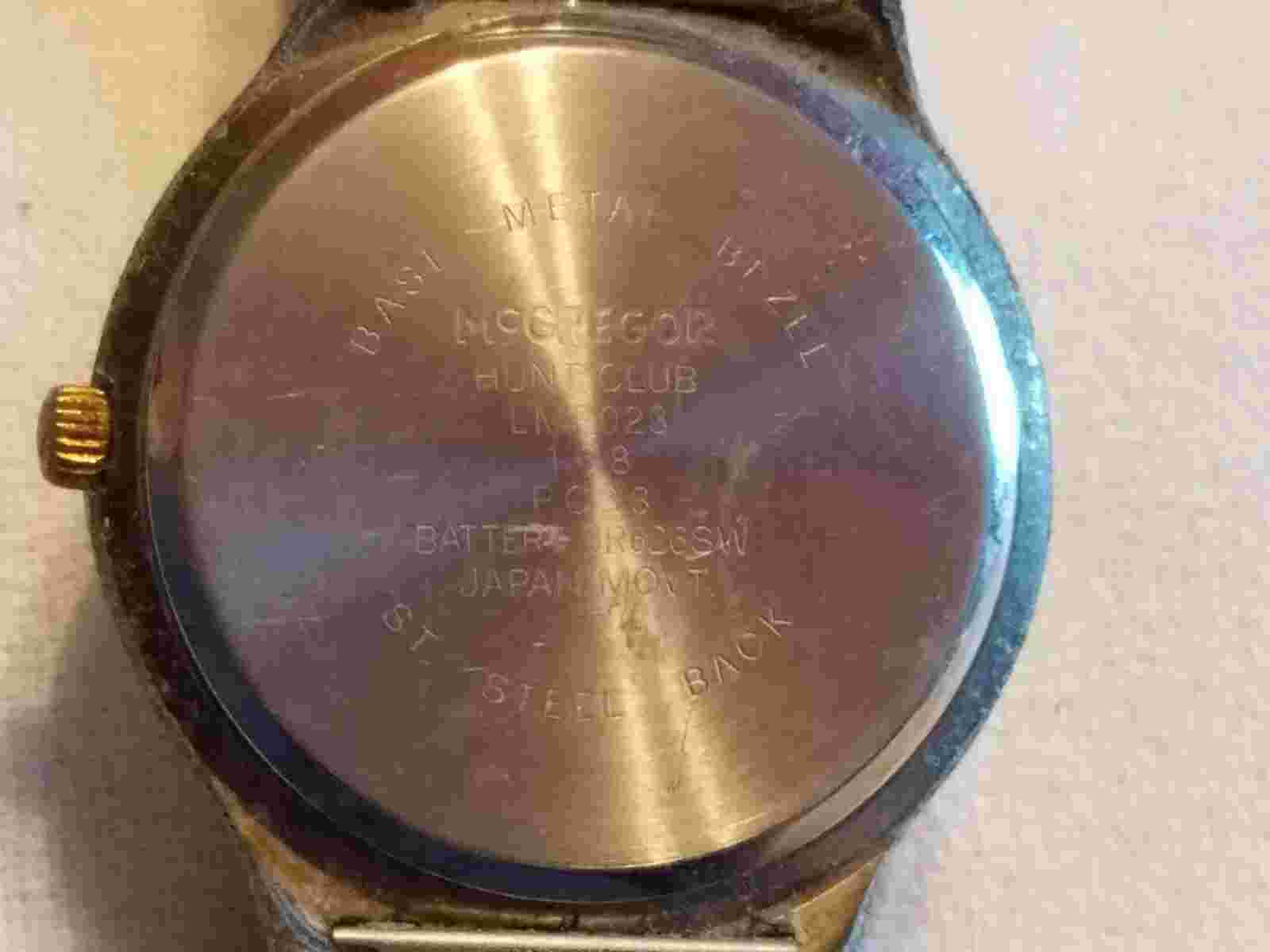 McGregor Hunt Club Water Resistant Moon Dail Men's Wristwatch