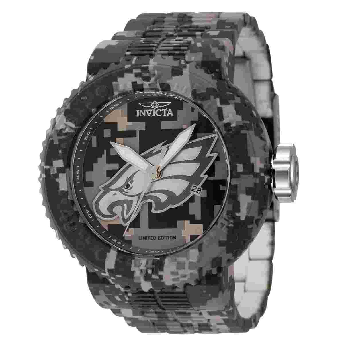 Invicta NFL Philadelphia Eagles Date Quartz Camouflage Men's Watch 45095