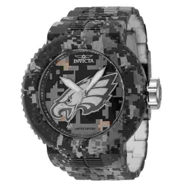 Invicta NFL Philadelphia Eagles Date Quartz Camouflage Men's Watch 45095