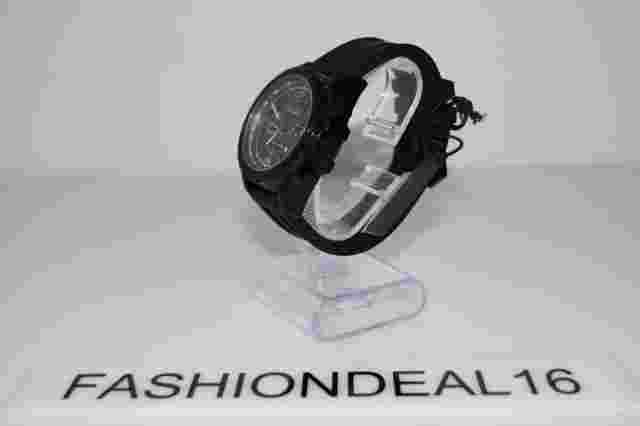 Brand New Orefici IBRIDO Black SS & Silicone Chrono ORM4C4504 MSRP $650 Watch