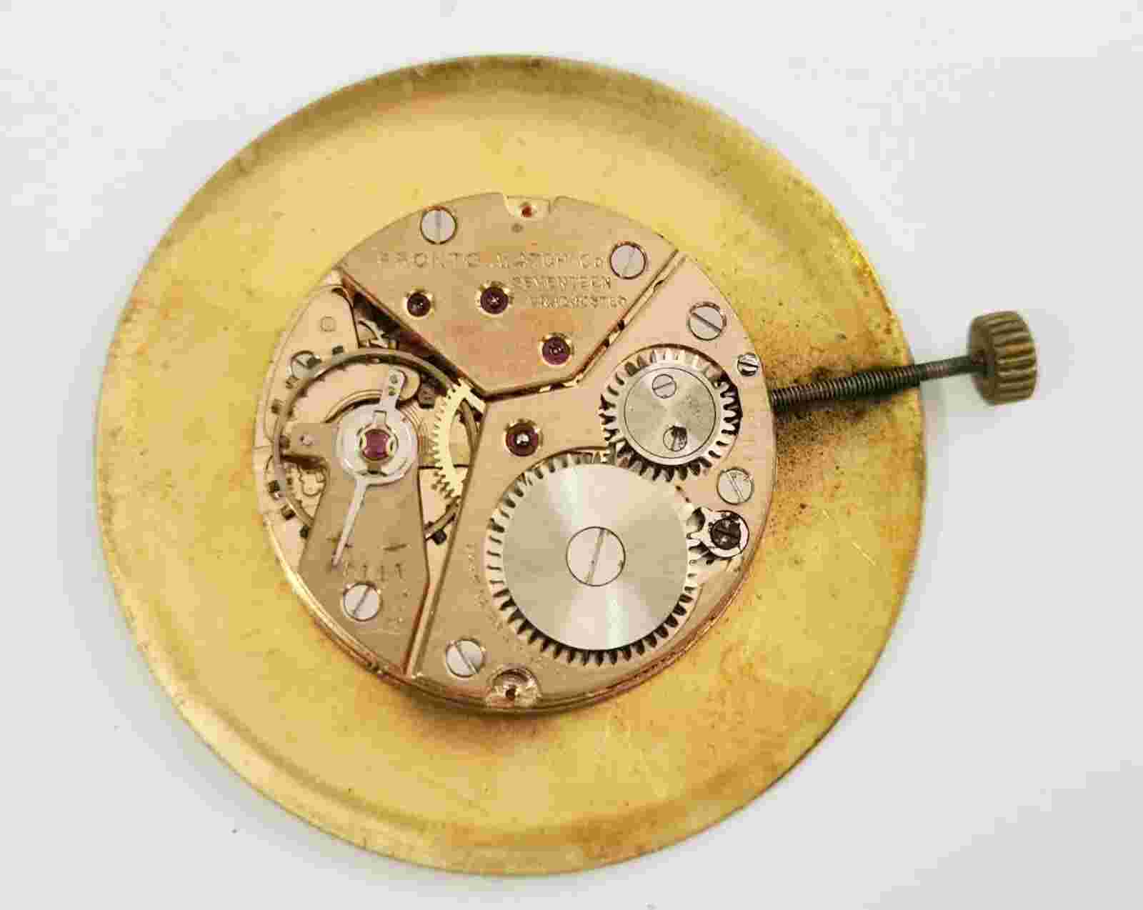 1950s Swiss Pronto Watch Co. Gold Plated Pocket Watch by G.B. Hudson Co. (AHB)