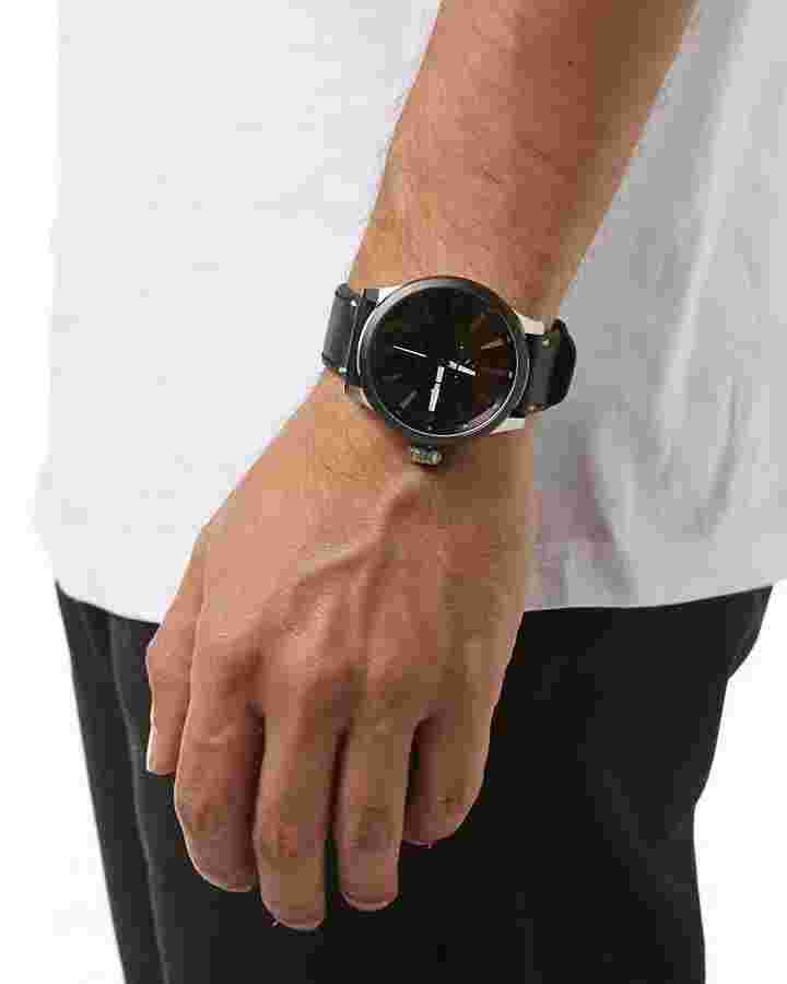 Rip Curl Men's Recon Surf Leather Watch Mens Wristwatch Black
