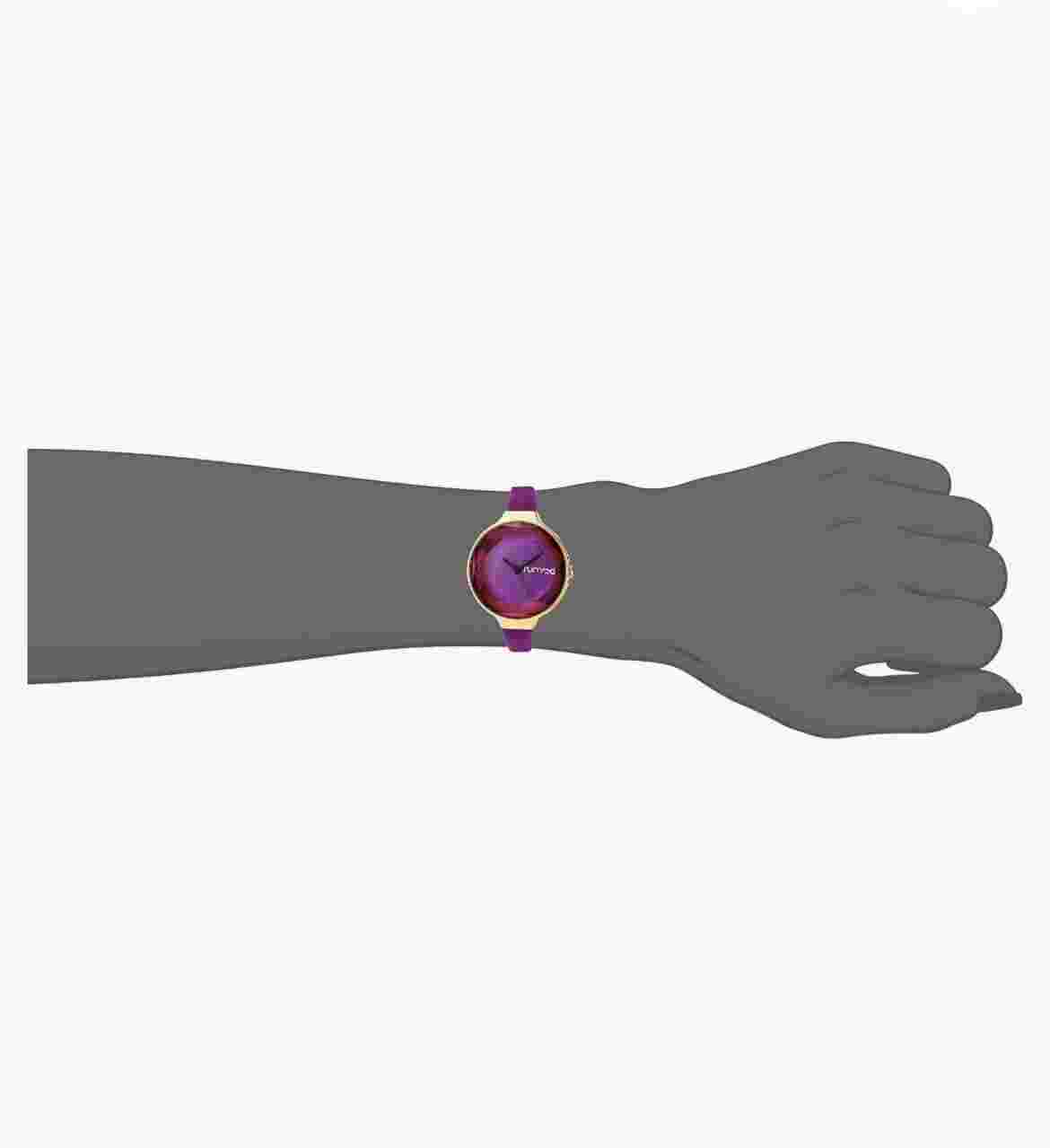 Fast Shipping! NIB Silicone Rumba Orchard Faceted Gem Watch Violet Dark Purple