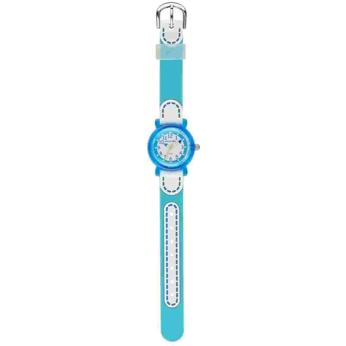 Jacques Farel Children's Watch Analog Quartz Girls Silicone Strap KFW 4333 Blue