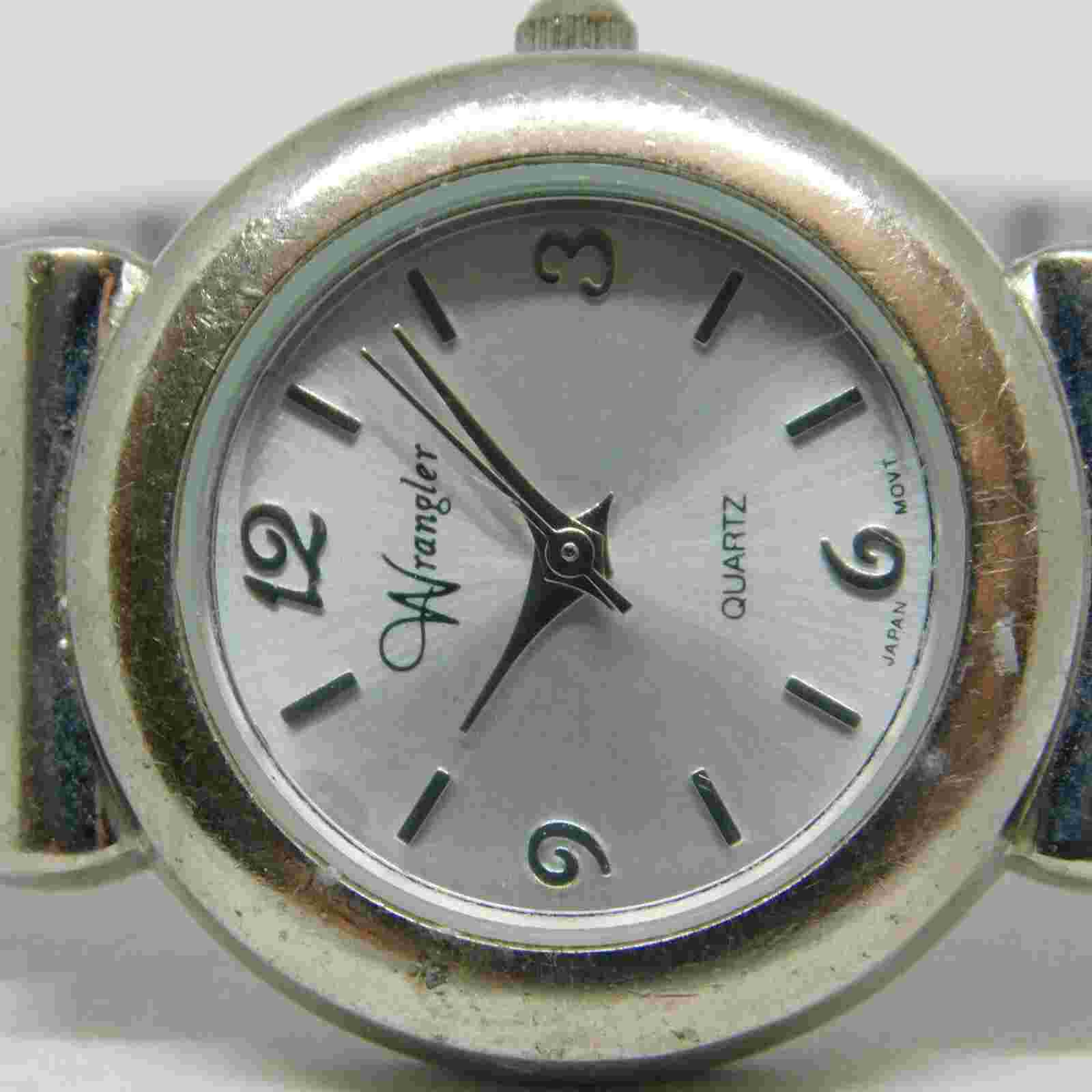 Wrangler 9183KNX Silver Tone Quartz Analog Ladies Watch Sz. 6"