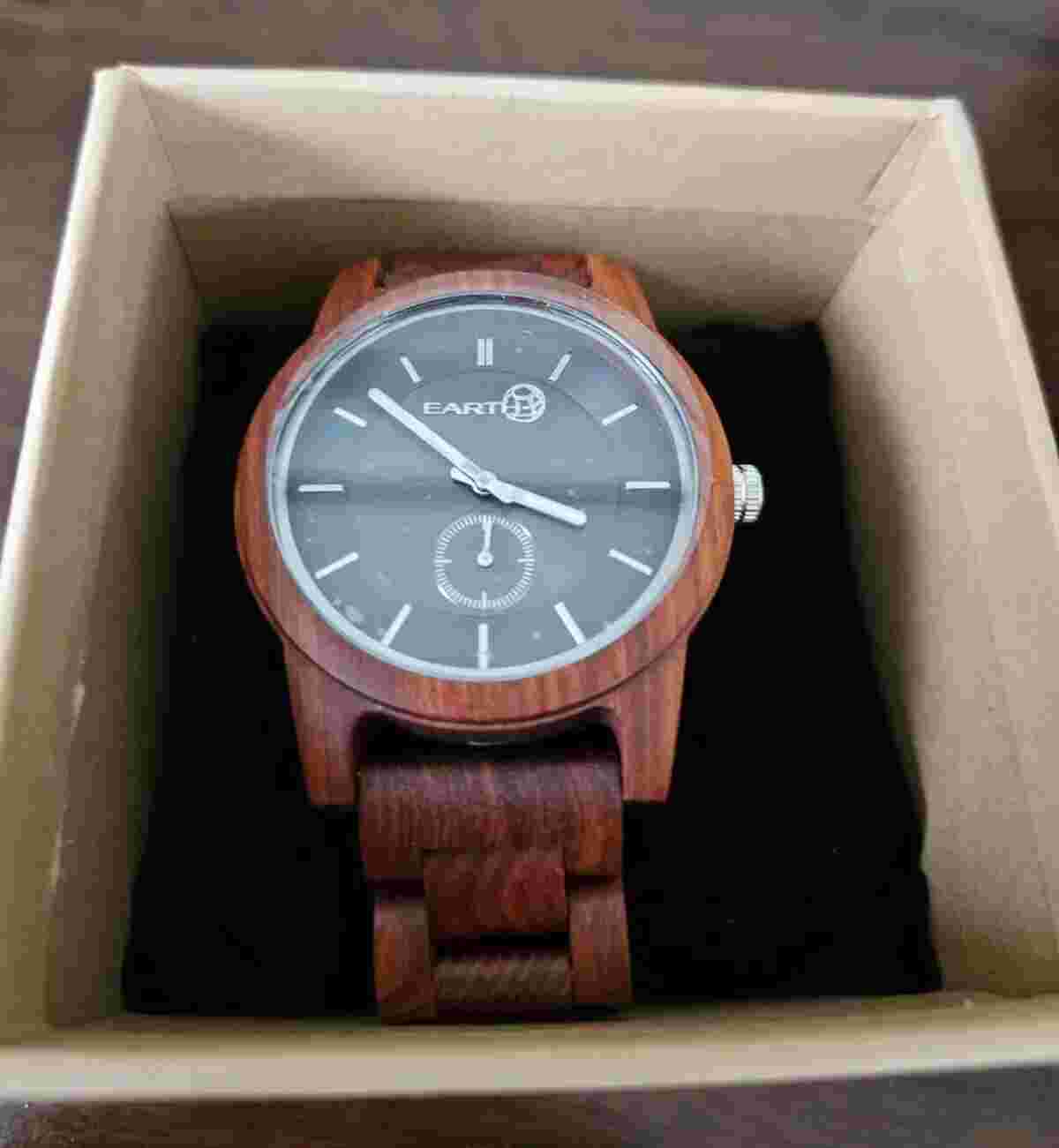 NEW! Earth Wood Blue Ridge Watch Quartz - Red Wood New in Box