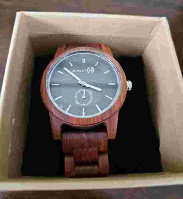 NEW! Earth Wood Blue Ridge Watch Quartz - Red Wood New in Box