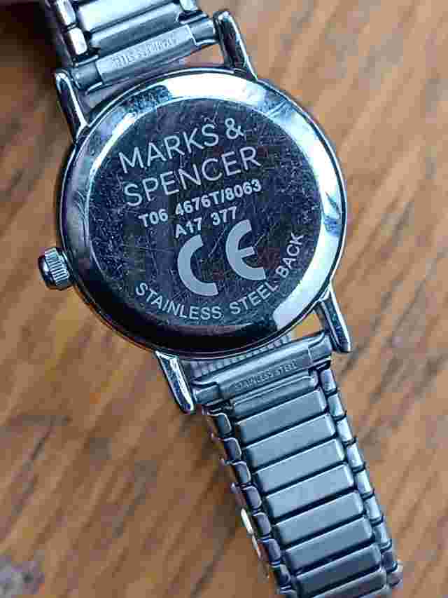 Marks& Spencer stainless steel  silver tone quartz expansion strap ladies watch