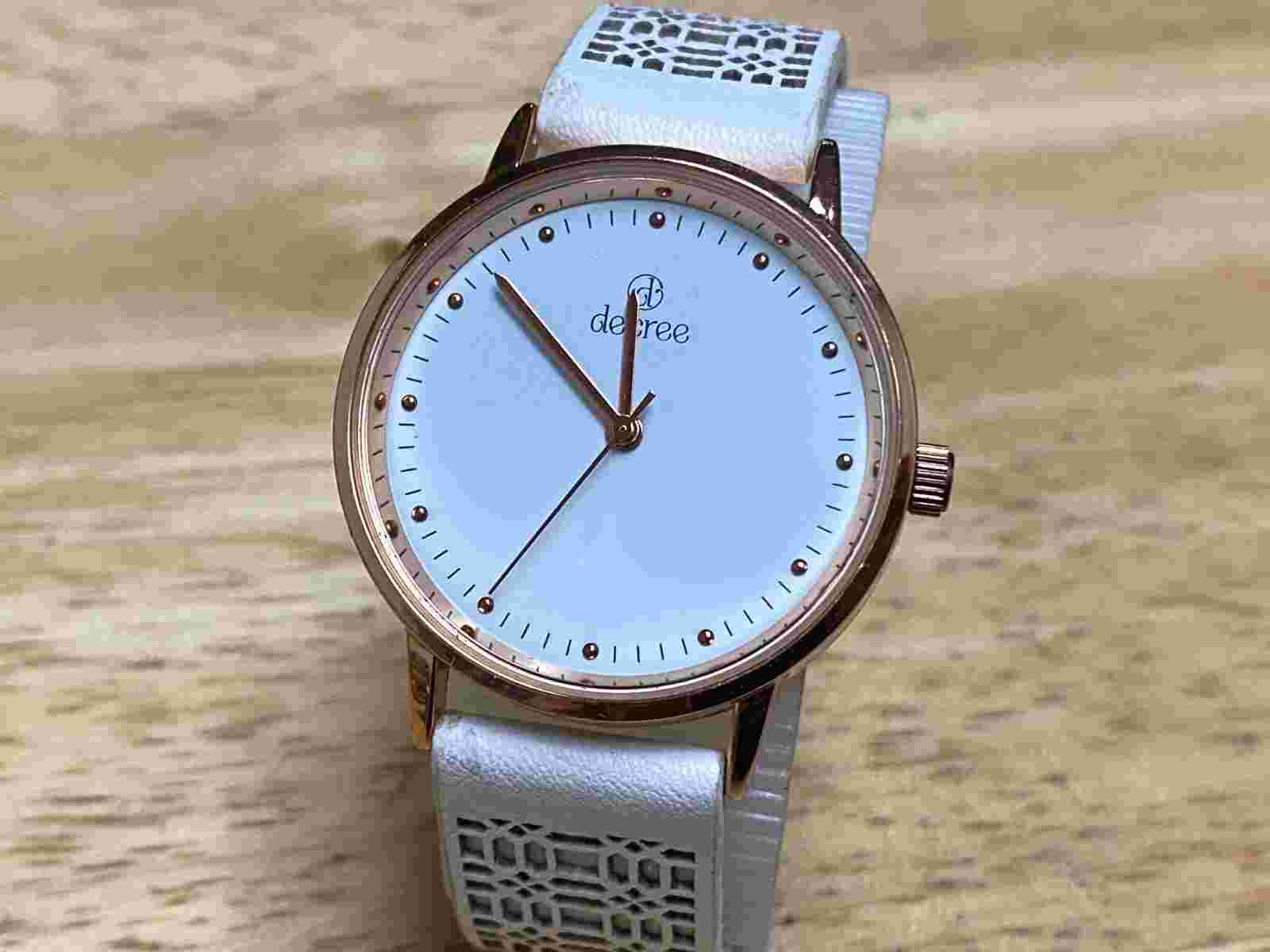 Decree Quartz Watch Unisex Rose Gold Tone Japan Movt Analog New Battery