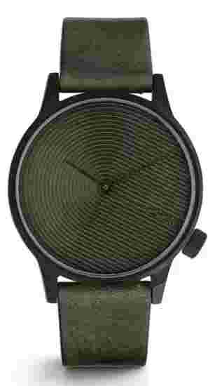 Komono Winston Deco Pine + Quality Italian Leather strap by KOMONO KOM-W3010