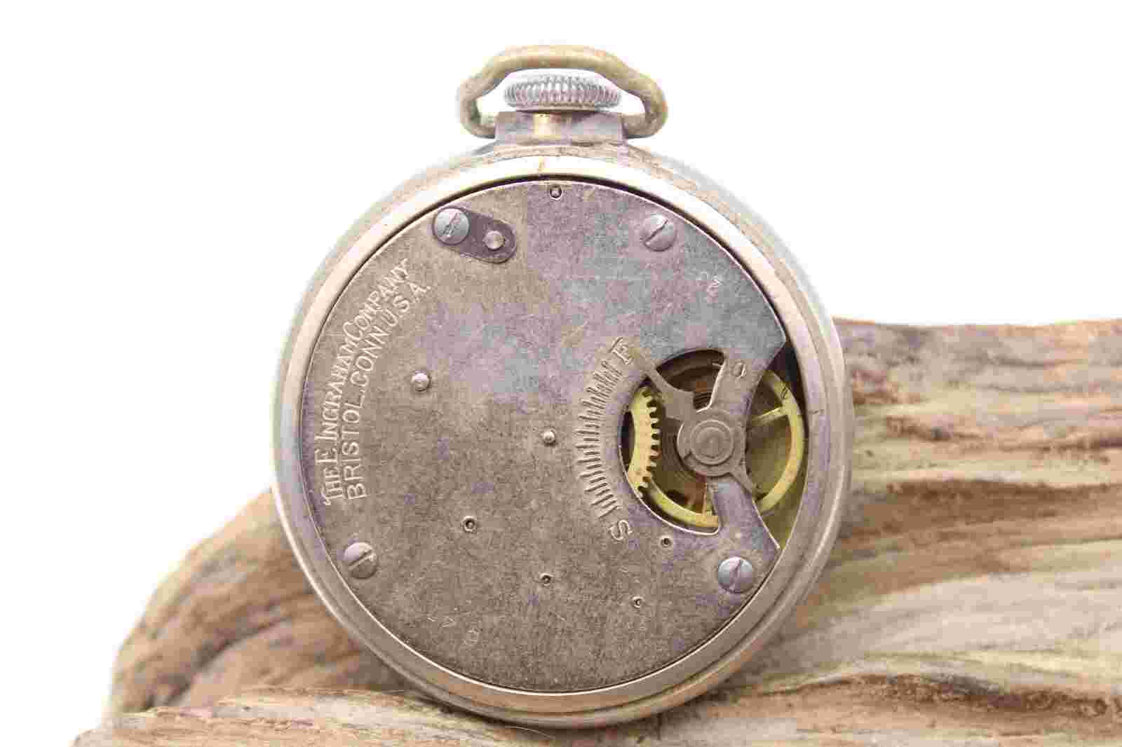 INGRAHAM BILTMORE POCKET WATCH 50mm OVERWOUND FOR REPAIR (RR2)